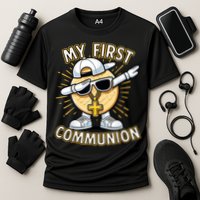 Communion Dabbing Wafer Funny 1st Communion Cooling Performance Crew T-Shirt