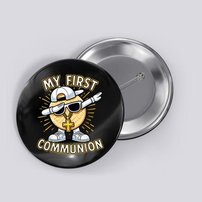 Communion Dabbing Wafer Funny 1st Communion Button