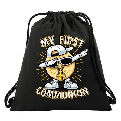 Communion Dabbing Wafer Funny 1st Communion Drawstring Bag