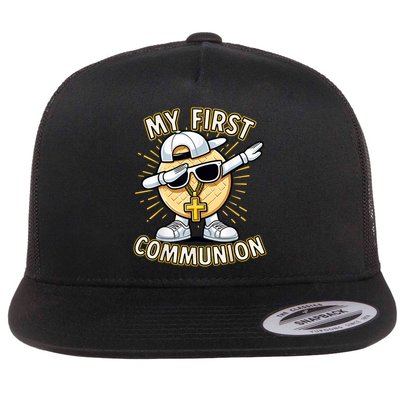 Communion Dabbing Wafer Funny 1st Communion Flatbill Hat