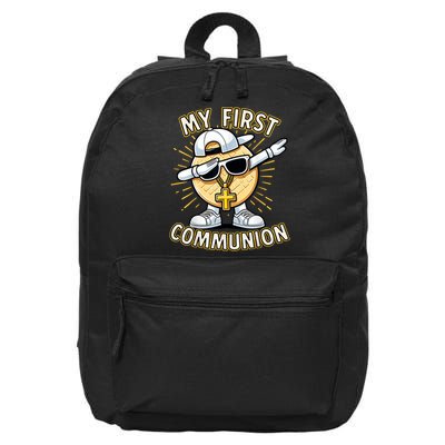 Communion Dabbing Wafer Funny 1st Communion 16 in Basic Backpack