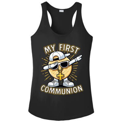 Communion Dabbing Wafer Funny 1st Communion Ladies PosiCharge Competitor Racerback Tank