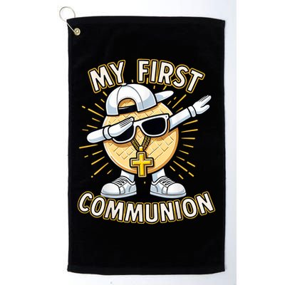 Communion Dabbing Wafer Funny 1st Communion Golf Towel