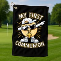 Communion Dabbing Wafer Funny 1st Communion Golf Towel