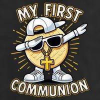 Communion Dabbing Wafer Funny 1st Communion Golf Towel