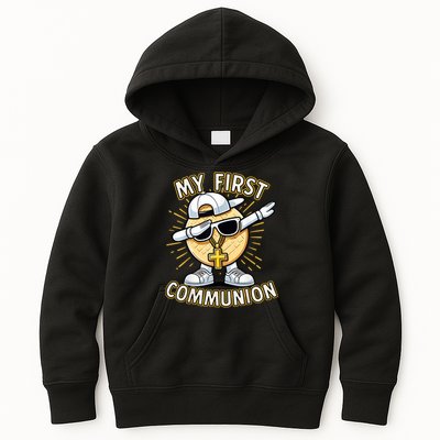 Communion Dabbing Wafer Funny 1st Communion Kids Hoodie