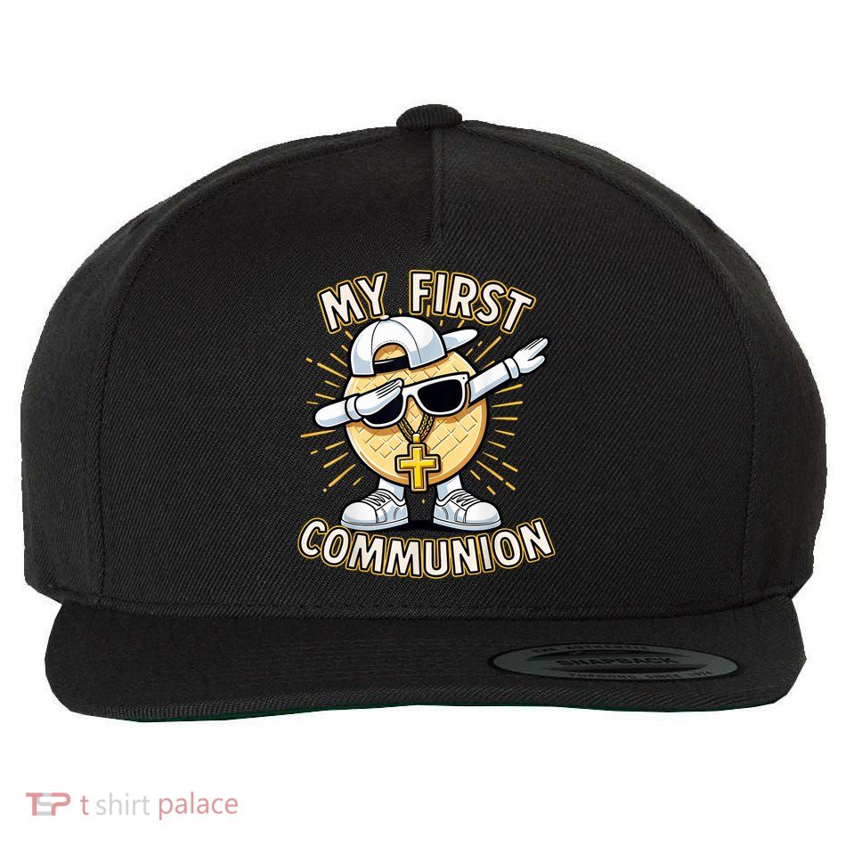 Communion Dabbing Wafer Funny 1st Communion Wool Snapback Cap