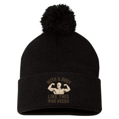 Celebrate Dad with a Strong Statement Pom Pom 12in Knit Beanie