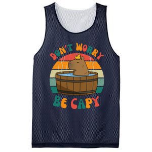 Capybara DonT Worry Be Capy Funny Retro Cute Capybara Mesh Reversible Basketball Jersey Tank