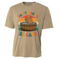 Capybara DonT Worry Be Capy Funny Retro Cute Capybara Cooling Performance Crew T-Shirt