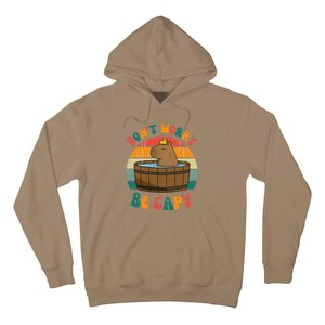 Capybara DonT Worry Be Capy Funny Retro Cute Capybara Hoodie