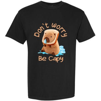 Capybara DonT Worry Be Capy Distressed Cute Garment-Dyed Heavyweight T-Shirt