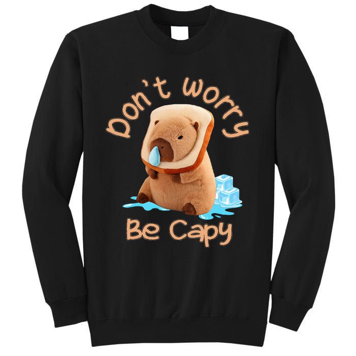 Capybara DonT Worry Be Capy Distressed Cute Sweatshirt