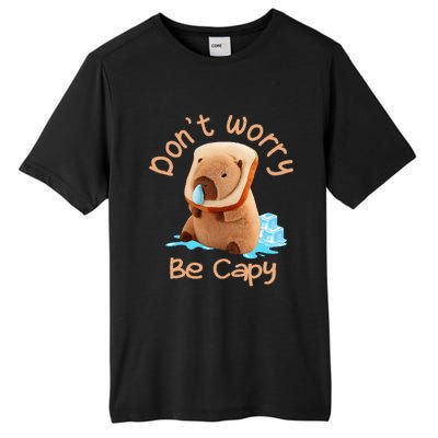 Capybara DonT Worry Be Capy Distressed Cute Tall Fusion ChromaSoft Performance T-Shirt