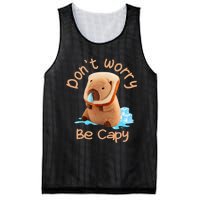 Capybara DonT Worry Be Capy Distressed Cute Mesh Reversible Basketball Jersey Tank