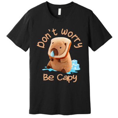 Capybara DonT Worry Be Capy Distressed Cute Premium T-Shirt