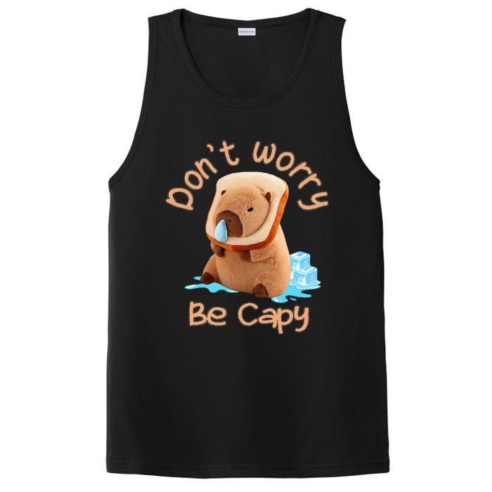 Capybara DonT Worry Be Capy Distressed Cute PosiCharge Competitor Tank