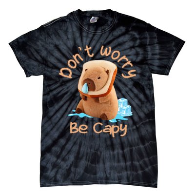 Capybara DonT Worry Be Capy Distressed Cute Tie-Dye T-Shirt