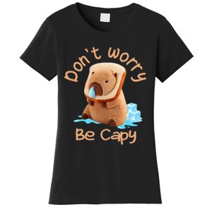 Capybara DonT Worry Be Capy Distressed Cute Women's T-Shirt