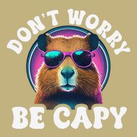 Capybara DonT Worry Be Capy Funny Retro Cool Capybara Button