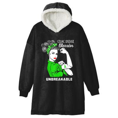 Celiac Disease Warrior Unbreakable Awareness Strong Cute Gift Hooded Wearable Blanket