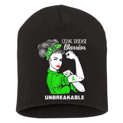 Celiac Disease Warrior Unbreakable Awareness Strong Cute Gift Short Acrylic Beanie