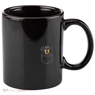 Cute Doxie Wiener Dog Puppy Pocket Gift Cool Dachshund 11oz C Handle Ceramic Mug