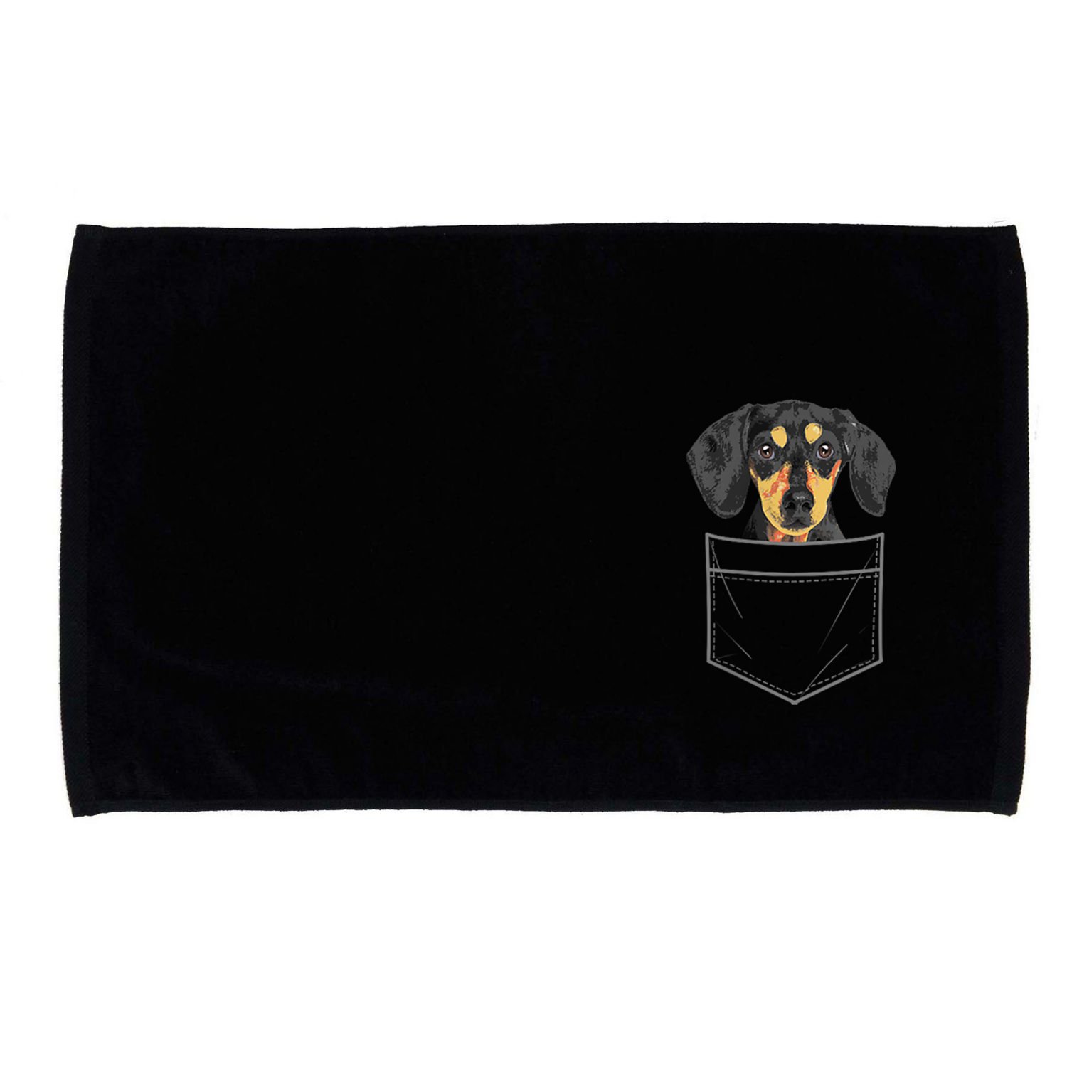 Cute Doxie Wiener Dog Puppy Pocket Gift Cool Dachshund Microfiber Hand Towel