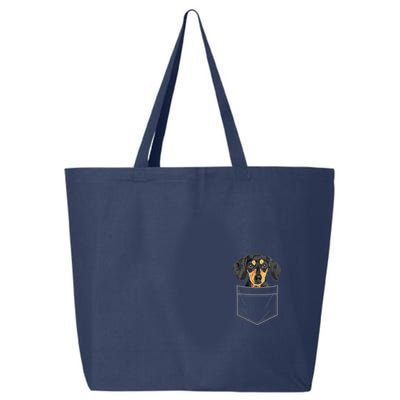 Cute Doxie Wiener Dog Puppy Pocket Gift Cool Dachshund 25L Jumbo Tote