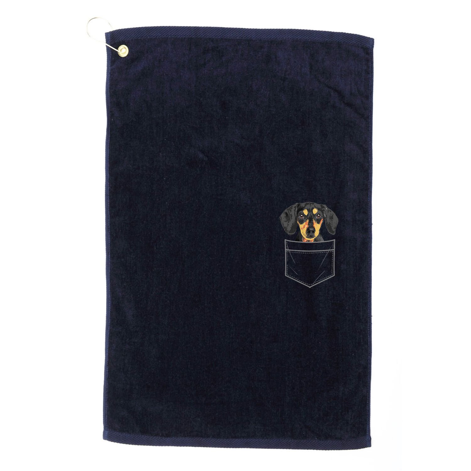 Cute Doxie Wiener Dog Puppy Pocket Gift Cool Dachshund Golf Towel