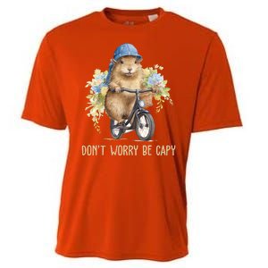 Capybara Dont Worry Be Capy Cooling Performance Crew T-Shirt