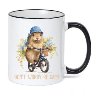 Capybara Dont Worry Be Capy 11oz Black Color Changing Mug