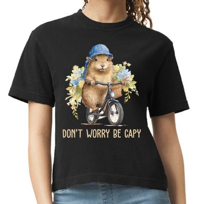 Capybara Dont Worry Be Capy Comfort Colors Boxy T-Shirt