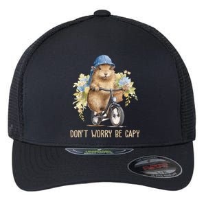 Capybara Dont Worry Be Capy Flexfit Unipanel Trucker Cap