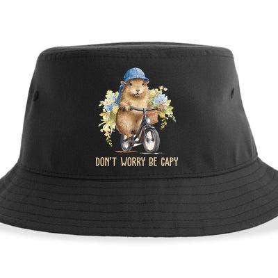 Capybara Dont Worry Be Capy Sustainable Bucket Hat