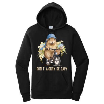 Capybara Dont Worry Be Capy Women's Pullover Hoodie