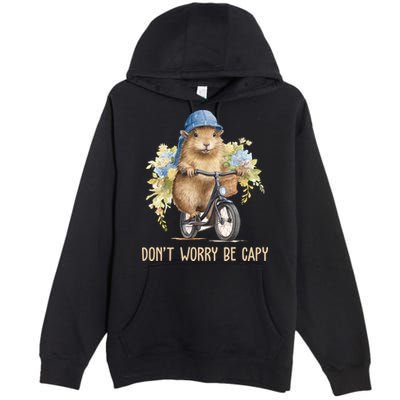 Capybara Dont Worry Be Capy Premium Pullover Hoodie