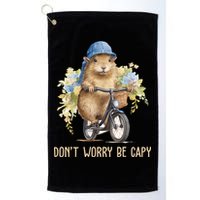Capybara Dont Worry Be Capy Golf Towel