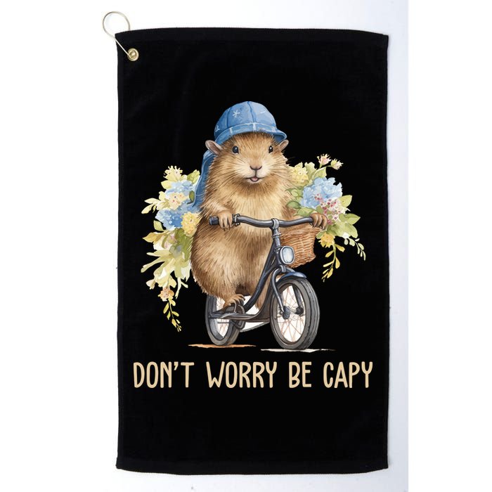 Capybara Dont Worry Be Capy Golf Towel
