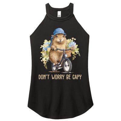 Capybara Dont Worry Be Capy Women's Perfect Tri Rocker Tank