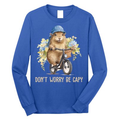 Capybara Dont Worry Be Capy Long Sleeve Shirt