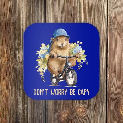 Capybara Dont Worry Be Capy Coaster