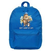 Capybara Dont Worry Be Capy 16 in Basic Backpack
