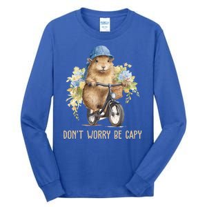 Capybara Dont Worry Be Capy Tall Long Sleeve T-Shirt