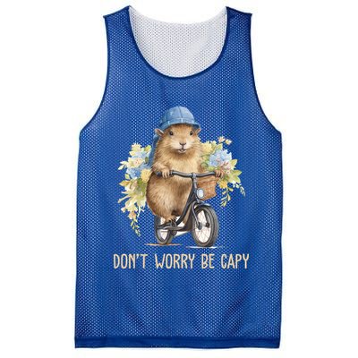 Capybara Dont Worry Be Capy Mesh Reversible Basketball Jersey Tank
