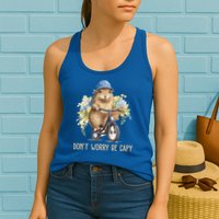 Capybara Dont Worry Be Capy Womens Tank Top