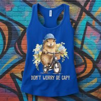 Capybara Dont Worry Be Capy Womens Tank Top