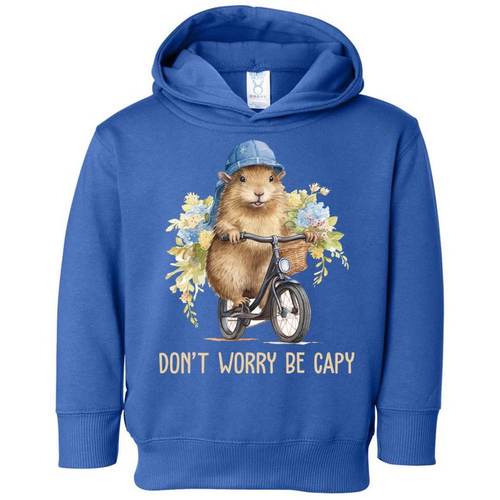 Capybara Dont Worry Be Capy Toddler Hoodie