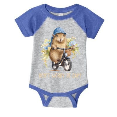 Capybara Dont Worry Be Capy Infant Baby Jersey Bodysuit