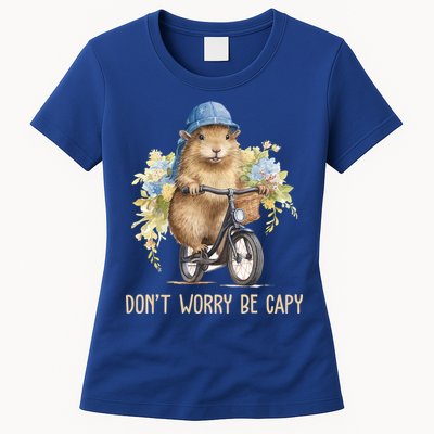 Capybara Dont Worry Be Capy Womens T-Shirt
